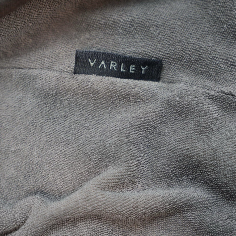 Varley Lyle Top Large Pavement Gray Terry Cotton Oversized Sweatshirt - Picture 4 of 8